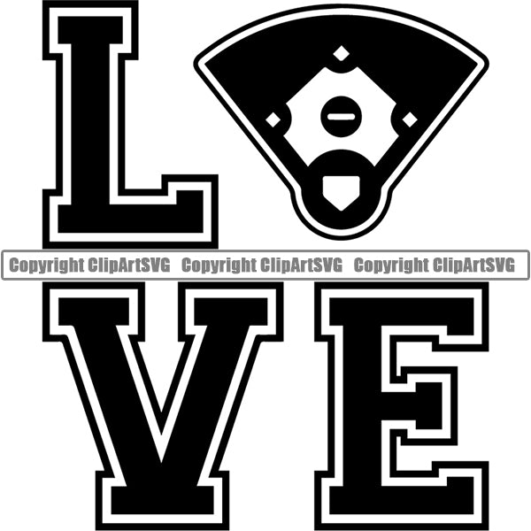 Baseball Logo ClipArt SVG