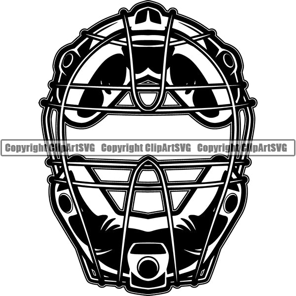Baseball Catchers Mask ClipArt SVG