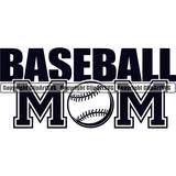 Baseball Mom Logo ClipArt SVG