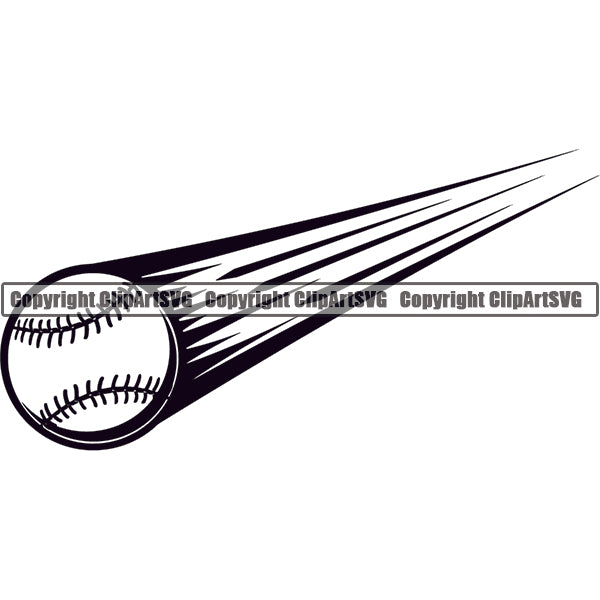 Baseball Motion Speed Lines ClipArt SVG