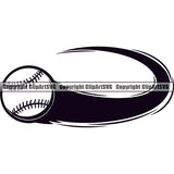 Baseball Motion Speed Lines ClipArt SVG