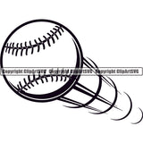 Baseball Motion Speed Lines ClipArt SVG