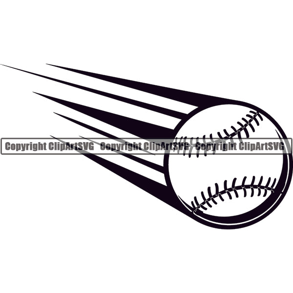 Baseball Motion Speed Lines ClipArt SVG