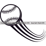 Baseball Motion Speed Lines ClipArt SVG