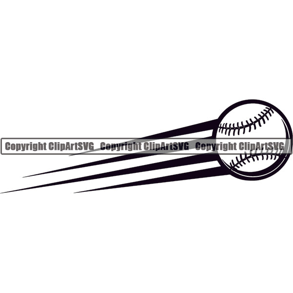Baseball Motion Speed Lines ClipArt SVG