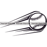 Baseball Motion Speed Lines ClipArt SVG