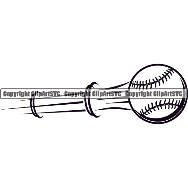 Baseball Motion Speed Lines ClipArt SVG