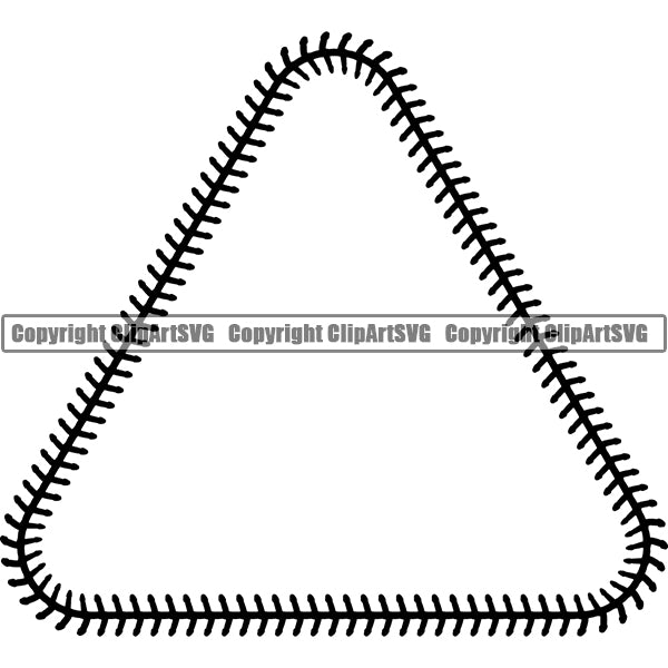 Baseball Stitches Frame Border Design Element ClipArt SVG