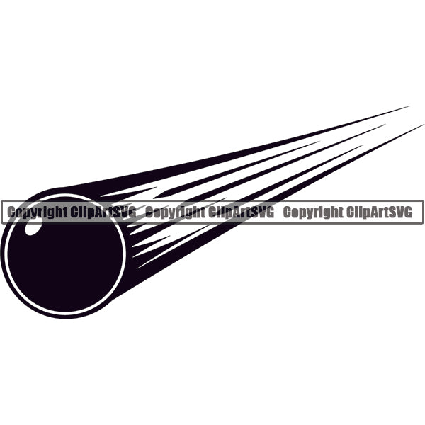 Billiards Pool Snooker Ball Motion Speed Lines ClipArt SVG