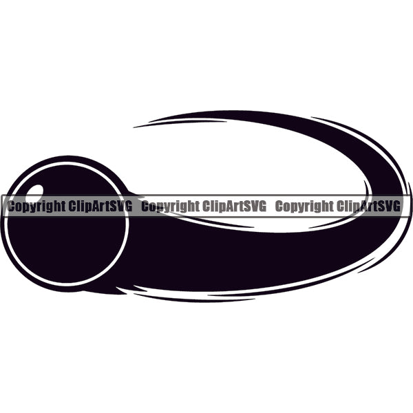 Billiards Pool Snooker Ball Motion Speed Lines ClipArt SVG