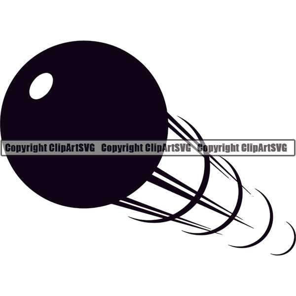 Billiards Pool Snooker Ball Motion Speed Lines ClipArt SVG