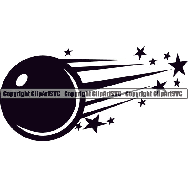 Billiards Pool Snooker Ball Motion Speed Lines ClipArt SVG