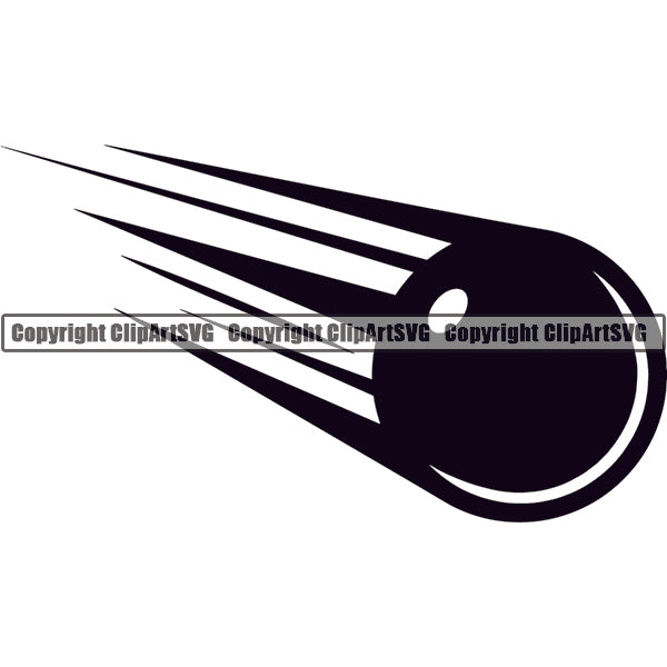 Billiards Pool Snooker Ball Motion Speed Lines ClipArt SVG