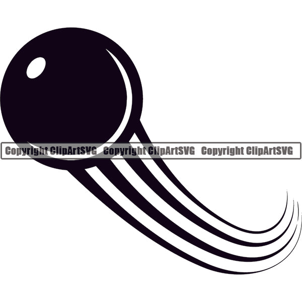 Billiards Pool Snooker Ball Motion Speed Lines ClipArt SVG
