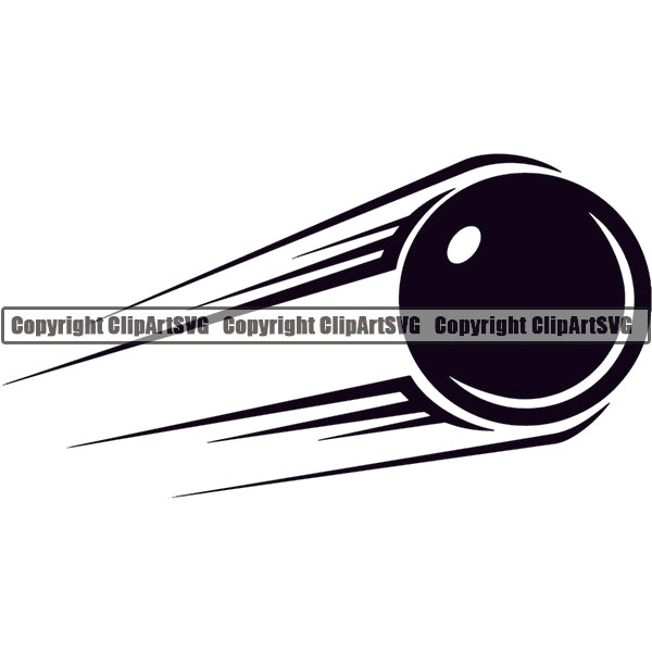 Billiards Pool Snooker Ball Motion Speed Lines ClipArt SVG