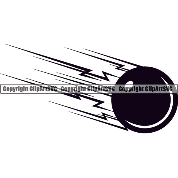 Billiards Pool Snooker Ball Motion Speed Lines ClipArt SVG