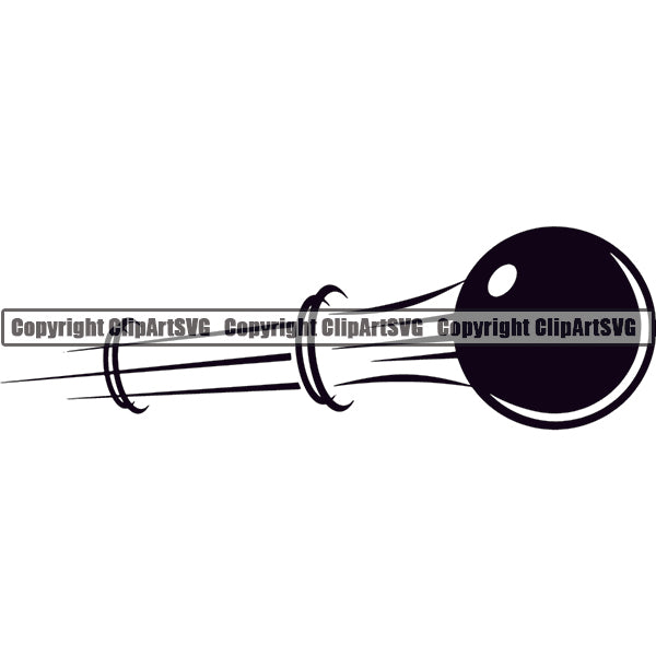 Billiards Pool Snooker Ball Motion Speed Lines ClipArt SVG