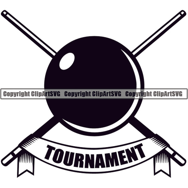 Billiards Pool Snooker Logo ClipArt SVG