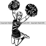 Sports Game Cheerleading Cheerleader Cheer ClipArt SVG
