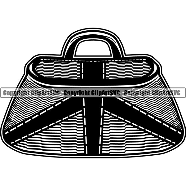 Sports Game Fishing Hunting Fish Hunt Fly Basket Wicker ClipArt SVG