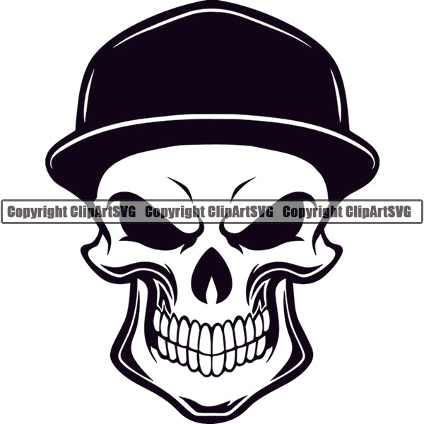 Sports Skateboard Cap Skull Skeleton Scary Evil Horror Halloween Death Dead X Sports Extreme ClipArt SVG
