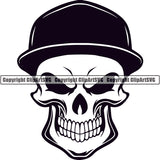 Sports Skateboard Cap Skull Skeleton Scary Evil Horror Halloween Death Dead X Sports Extreme ClipArt SVG