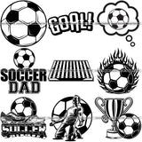 27 Soccer Design Elements School Sport Game Women Men Boys Girls BUNDLE ClipArt SVG