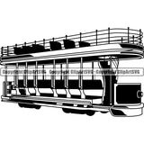 Bus Driver Driving Shuttle Public Transit Transportation ClipArt SVG