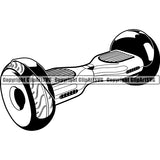 Hoverboard Hover Board Gyro Scooter Gyroscooter ClipArt SVG