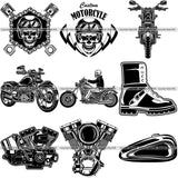 27 Motorcycle Chopper Biker Top Selling Designs Service Repair Shop Racing SUPER BUNDLE ClipArt SVG