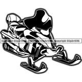 Snowmobile Snow Winter Motorcycle Bike Chopper Bike Extreme Sports ClipArt SVG