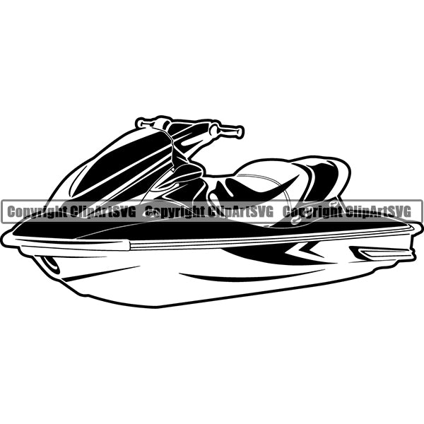 Transportation Wave Runner Jet Ski ClipArt SVG