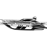 Transportation Boat Yacht ClipArt SVG