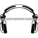 Headphones Headset Music Audio Equipment ClipArt SVG