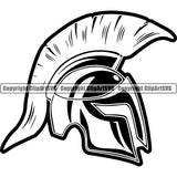 Spartan Warrior Gladiator Mask Helmet ClipArt SVG