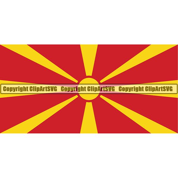 Country Flag Square Macedonia ClipArt SVG