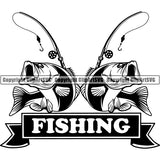 Sports Game Fishing Hunting Fish Hunt Logo ClipArt SVG