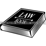 Lawyer Law Justice System Book ClipArt SVG