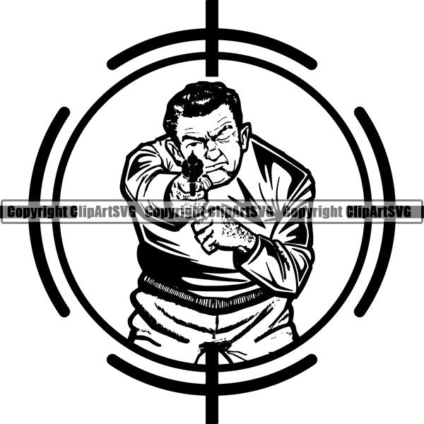 Military Weapon Gun Target ClipArt SVG