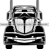 Truck Driver Trucking Trucker Driving Transportation Semi Tractor Trailer Logo ClipArt SVG