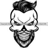 Skull Skeleton Guns Tattoo Tat ClipArt SVG