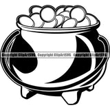 Holiday St Patricks Day Pot Of Gold ClipArt SVG