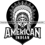 Native American Indian Logo ClipArt SVG