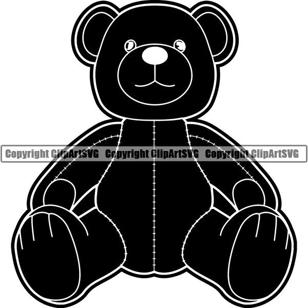 People Family Child Children Kid Toy Teddy Bear ClipArt SVG