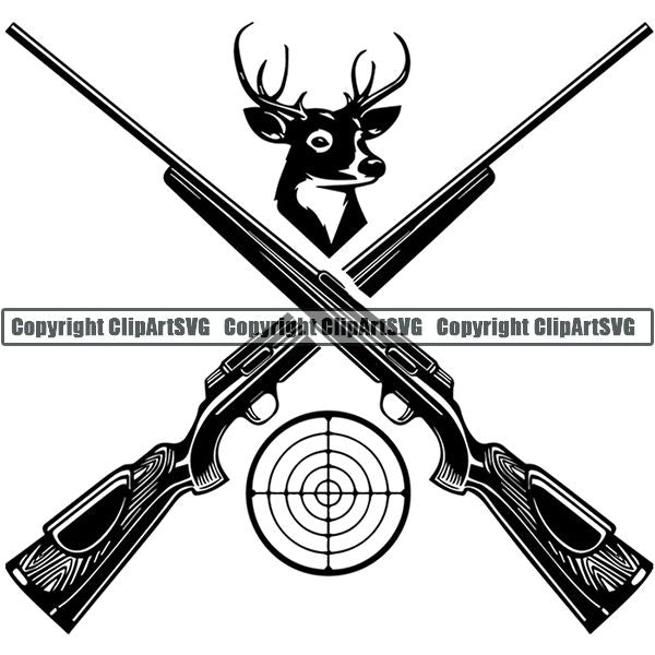 Sports Game Hunting Fishing Hunt Fish Logo ClipArt SVG