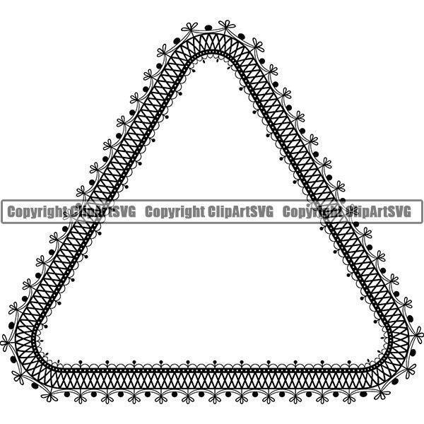 Fashion Beauty Arts Crafts Clothes Designer Lace Triangle ClipArt SVG