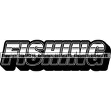 Sports Game Fishing Hunting Fish Hunt Text ClipArt SVG