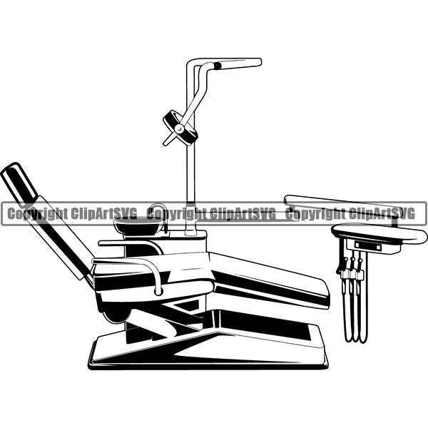 Dentist Dental Service Chair ClipArt SVG