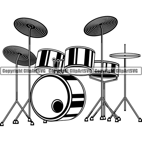 Music Musical Instrument Drums fvddsb ClipArt SVG