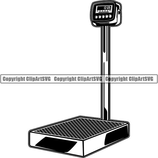 Business Office Advertising Money Shipping Cargo Scale ClipArt SVG